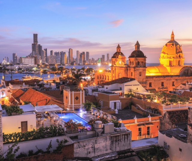 View of Cartagena during tour of Colombia