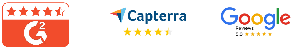 5 star rating tour operator software 5 star ratings from G2 crowd, Capterra and Google