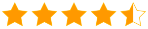 4.5 star rating icon