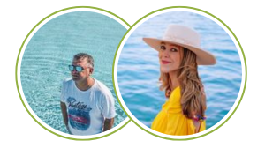 Travel influencers Jennifer and Umit who showcase luxury travel destinations.