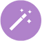 Purple icon with magic wand
