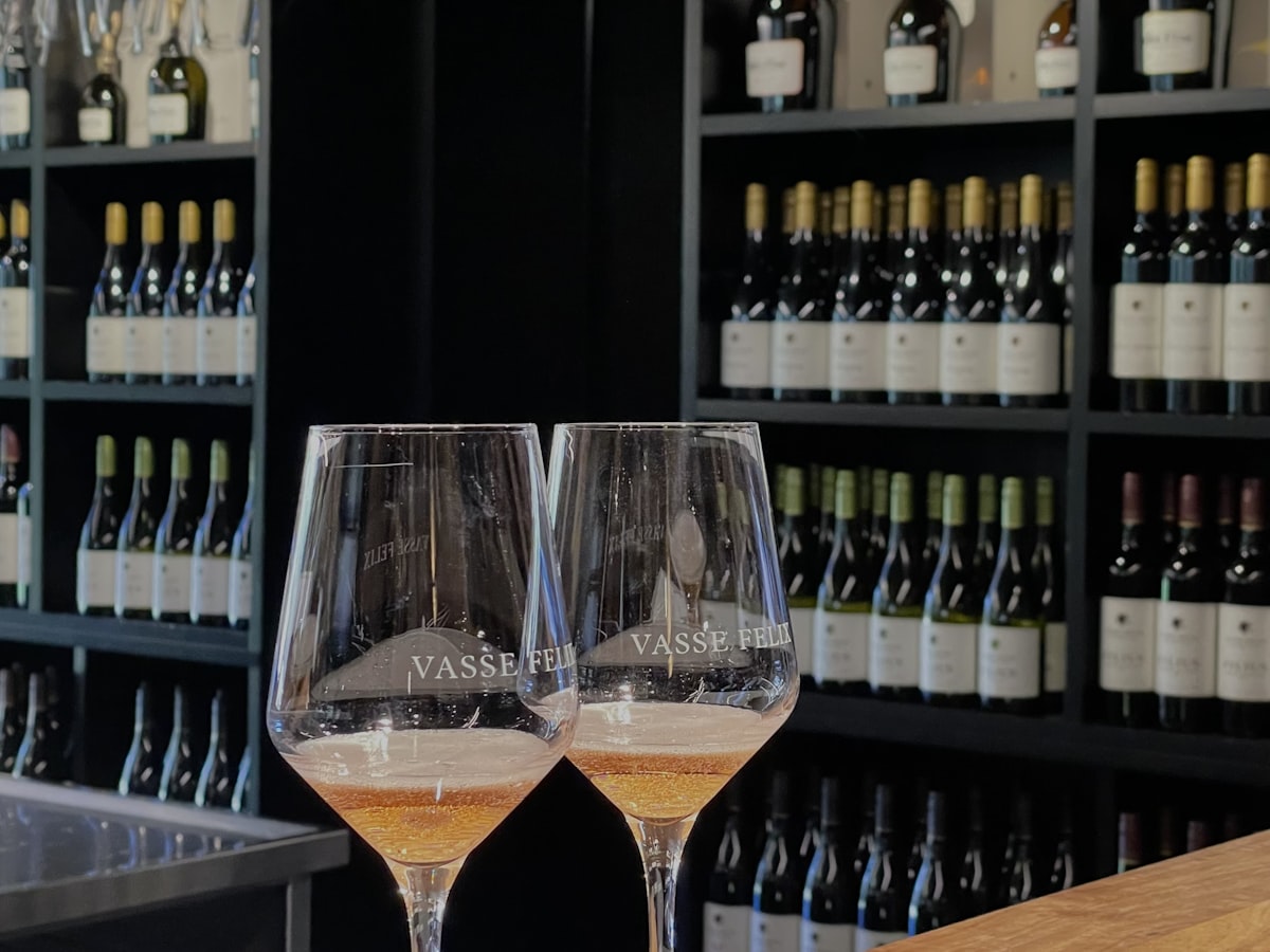 Two wine glasses at a Western Australia cellar door, the kind of stop on an Up Close and Local Tours wine tour